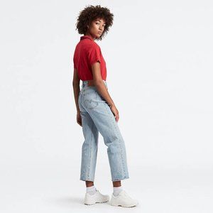 Levis Womens Ribcage Ankle Jeans Tango 